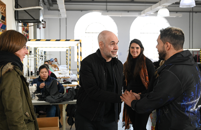 Larreta recorrió el nuevo Polo Textil San Antonio en Barracas