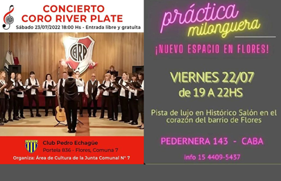 Actividades culturales en el barrio de Flores