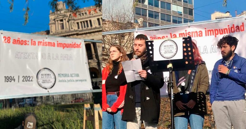 Acto por el 28 aniversario del atentado a la AMIA