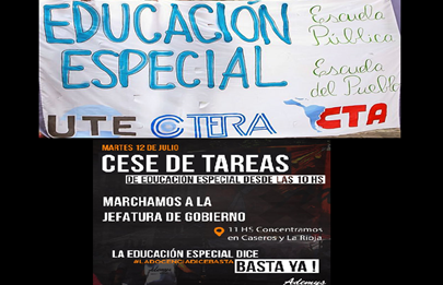 UTE y Ademys se movilizan a la Jefatura de Gobierno