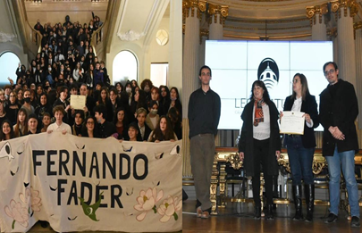Declaran de Interés cultural de la ciudad al mural de la escuela Fernando Fader, de Flores