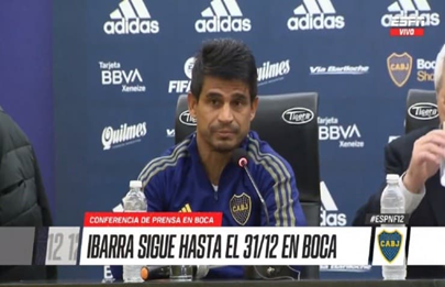 Hugo Ibarra sigue al frente del plantel de Boca Juniors