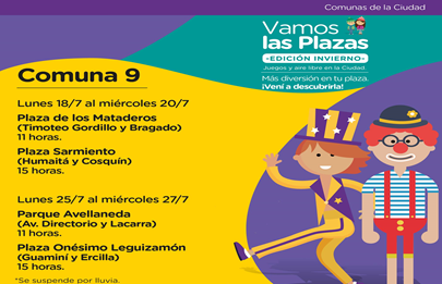 Vacaciones en la Comuna 9 llega “Vamos las Plazas 2022”