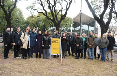 Inauguración oficial de la “Plazoleta Simon Wiesenthal” en Parque Patricios