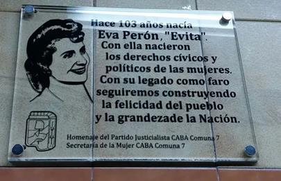 Homenaje a Evita en la Estación Virreyes-Eva Perón de la Línea E de Subterráneos