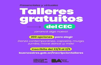 Chacra de los Remedios: Talleres gratuitos del Circuito de Espacios Culturales