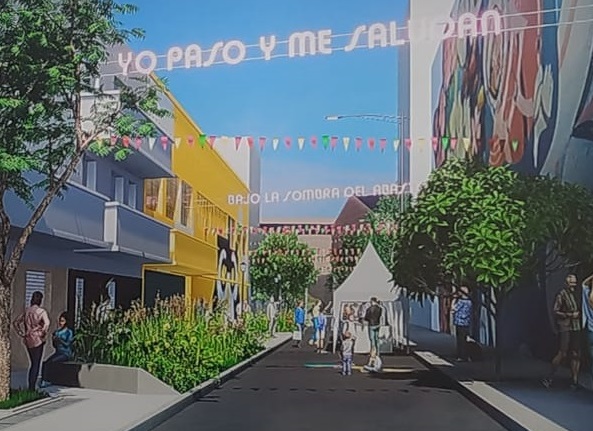 Veredas anchas y verdes en Agüero con un poema lumínico de Fernando Noy para unir el Abasto con el Parque de la Estación