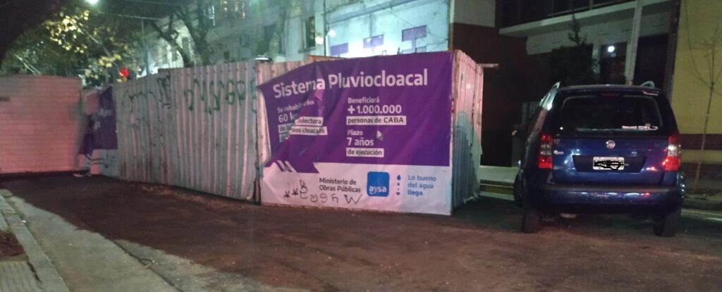 Por obras de AySA, está cortada Potosí a la altura de Salguero