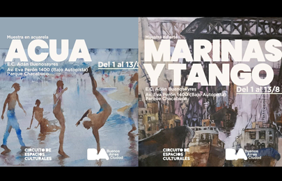 Espacio Visual “Marinas y Tango” y “Acua” en Parque Chacabuco