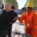 Rodríguez Larreta recorrió las obras del Metrobus del Bajo en La Boca