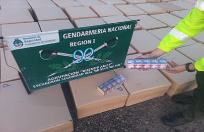 Incautan cigarrillos de contrabando de Barracas a Río Gallegos