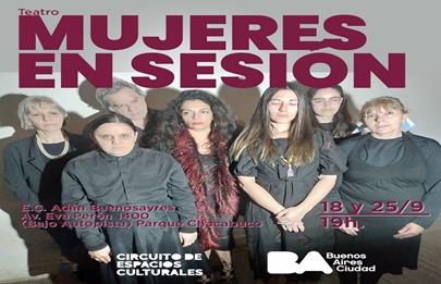 Mujeres en sesión en Parque Chacabuco