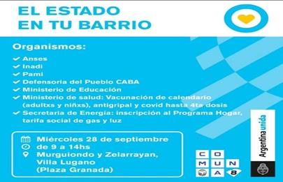 Operativo interministerial en la plaza Nicolas Granada