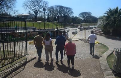 Funcionarios recorrieron el Skatepark y visitaron las obras de puesta en valor