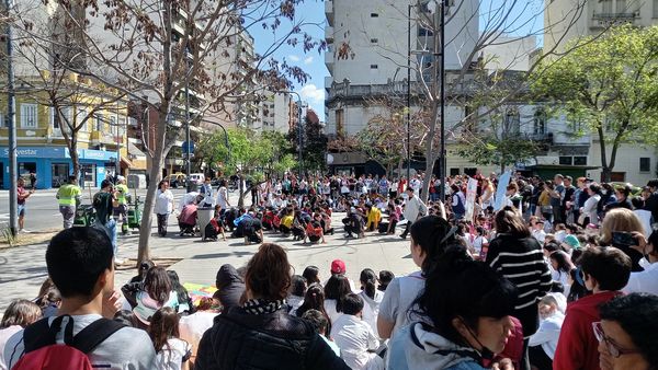 Balvanera: celebraron el aniversario de la Escuela Paul Groussac en la Plaza Manzana 66