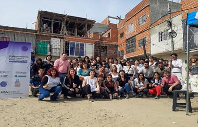 Relevamiento en el barrio Fátima