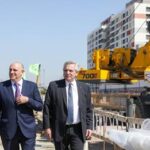 El Presidente visitó las obras del Belgrano sur
