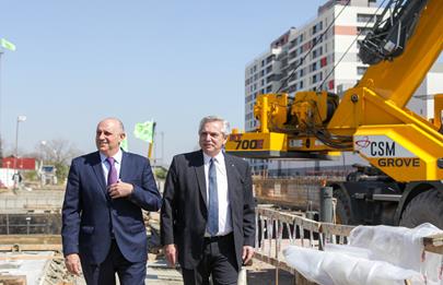 El Presidente visitó las obras del Belgrano sur