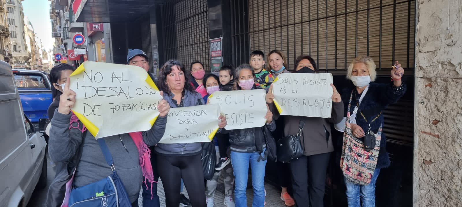 Constitución: anuncian que fue suspendido el desalojo en Solís al 1800