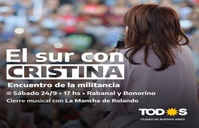 Acto “El sur con Cristina” en Soldati