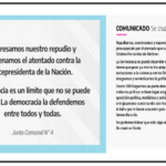 La Comuna 4 expreso su repudio al atentado a Cristian Kirchner