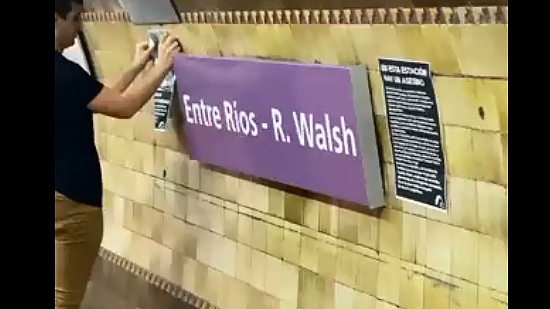San Cristóbal: militantes republicanos impulsan proyecto de Ley para quitarle el nombre Rodolfo Walsh a la estación de subte y ponerle René Favaloro