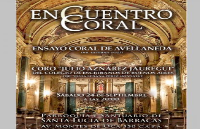 Encuentro coral en la parroquia Santa Lucía de Barracas