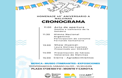 Homenaje a los veteranos y caídos en Malvinas