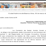 Pedido de Personal de Salud Mental para la Comuna 8