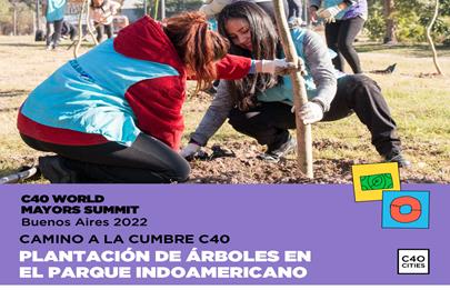 Jornada de plantación en el parque Indoamericano