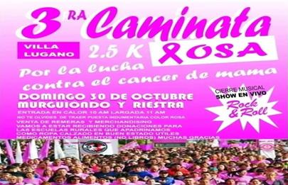 Se viene a tercera edición de la Caminata Rosa