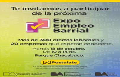 Llega Expo Empleo a Parque Chacabuco