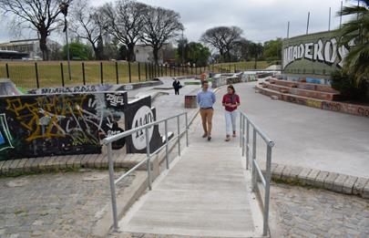 Autoridades de la comuna 9 recorrieron las obras del Skatepark Mataderos