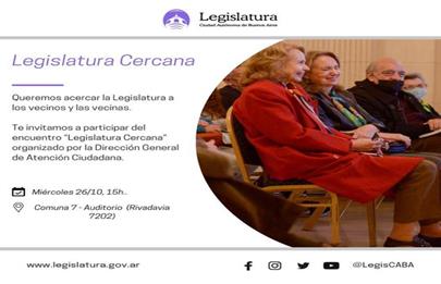 La Comuna 7 invita a “Legislatura cercana”