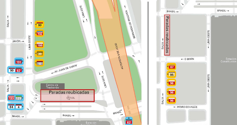 Comienzan obras de seguridad vial en el Centro de Trasbordo Constitución