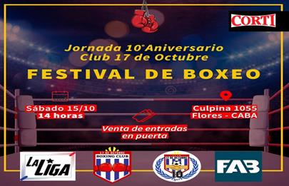 10° aniversario del club 17 de octubre con festival de box