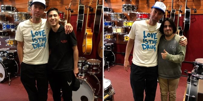 Coldplay en Buenos Aires: Chris Martin cantó con vendedores de una tienda musical del centro porteño