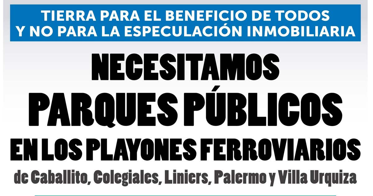Presentarán propuestas para que la Ciudad tenga más Parque públicos