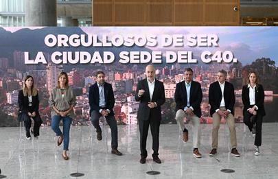En Parque Patricios Larreta presentó la Cumbre Mundial de Alcaldes de C40