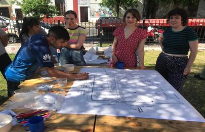 Mapeo colectivo en plaza Luna de Parque Patricios