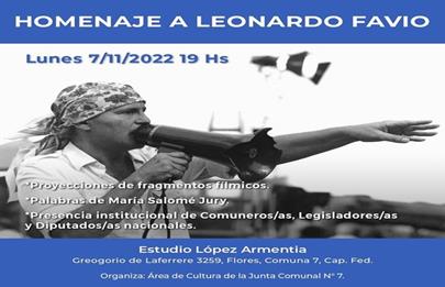 Homenaje a Leonardo Favio en Flores