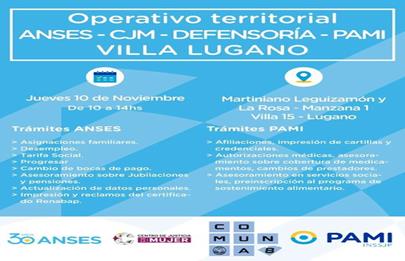 Operativo territorial en la Villa 15 de Lugano