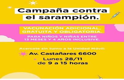 Campaña de vacunación contra el Sarampión en Villa Lugano