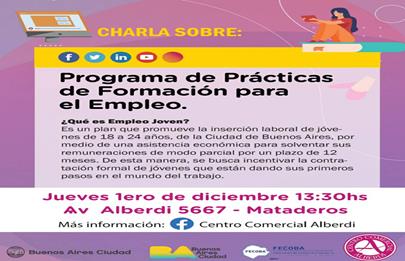 Charla informativa sobre Programa de Prácticas de Formación para el Empleo