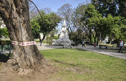 Semaforazo contra la construcción del memorial en el Parque Ameghino