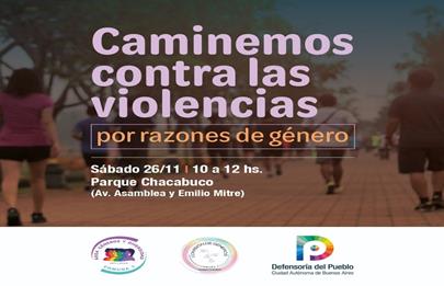 Caminata contra las violencias en Parque Chacabuco