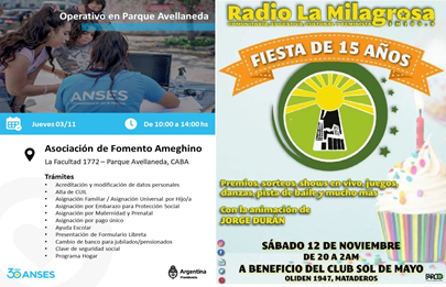 Operativo ANSES en el Club Sol de Mayo de Mataderos