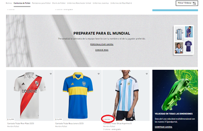Desigualdades: Camiseta de Messi $29.000, hora de elaboración $313