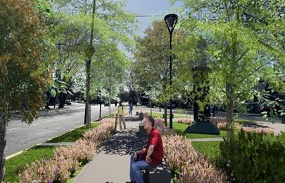 Crean más espacios parquizados en la avenida Emilio Castro