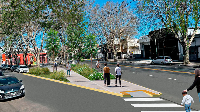 Calle Verde en Liniers: construirán áreas parquizadas en cuatro cuadras de Emilio Castro
